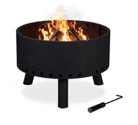 (TG. 40,5x58,5 cm) Relaxdays Braciere con Protezione per Il Calore, Attizzatoio,