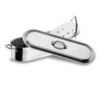 (TG. 40 cm) Lacor Pesciera con Griglia, Argento, 40 cm - NUOVO