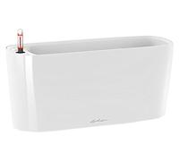 (TG. 40 cm) Lechuza Delta 20 Set Completo Vaso in Resina per Piante - Bianco Luc