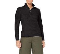 (TG. 40) CMP Felpa in Pile Arctic Fleece con Mezza Zip, Donna, Nero Mel, 40, Ner