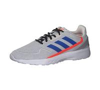 (TG. 40 EU) adidas Nebzed, Scarpe Running Uomo, Chalk White/Blu Gloria/Rosso Sol