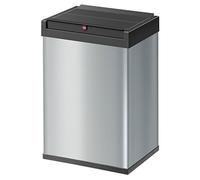 (TG. 40 litri) Hailo 0840-121, Ampia pattumiera Big-Box 35 l, Swing S, argento -