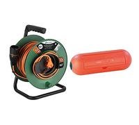 (TG. 40 M) Electraline 49248 Avvolgicavo con Prolunga Elettrica da Giardino 40M