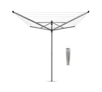 (TG. 40 Metri) Brabantia Lift-O-MATIC Stendibiancheria da Esterno con Tubo di Fi