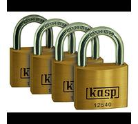 (TG. 40 mm) Kasp K12540D4 Lucchetto in ottone premium, 20 mm, confezione quadrup