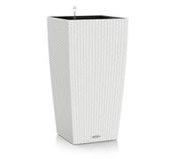(TG. 40) Vaso in Resina per Piante Lechuza Cubico Cottage 40 Set Completo - Bian