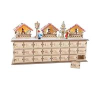 (TG. 40 x 10 x 22 cm) Small Foot 1290 Calendario dell' Avvento, Legno, Marrone,