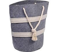 (TG. 40 x 40 x 60 cm) dobar 87802e Cestino in Feltro con Maniglie per Il Traspor