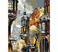 (TG. 40 x 50 cm) GMMH Diamond Pieno bedeckung con Cornice di Legno Painting Set