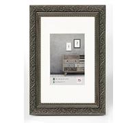 (TG. 40 x 50 cm) Walther - Cornice in legno, Design barocco, Grigio (Anthrazit),