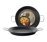 (TG. 40 x 52 x 5 cm) IBILI 501028 Piatto Paella Gandia Acciaio Nero, Acciaio, Ne
