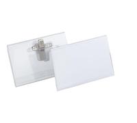 (TG. 40 x 75 mm) Durable 815719 Portanome con combi clip, spilla e clip a coccod
