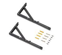 (TG. 400mm) Emuca - Reggipiani pieghevoli, 403mm, Set di 2 staffe pieghevole per