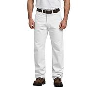(TG. 40W / 32L) Dickies, Pantaloni da Uomo Bianco W40 / L32 - NUOVO