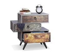 (TG. 40x60x59.5 cm) Relaxdays 10021858 Mobiletto Vintage a 3 Cassetti Armadietto