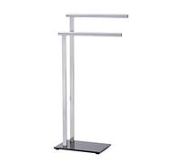 (TG. 40x6x80 cm) Wenko - Portasciugamani Lava, in Acciaio Inox, Colore: Argento,