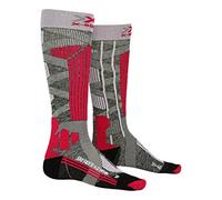 (TG. 41-42) X-Socks Ski Rider 4.0 Wmn, Calzini Donna, Stone Grey Melange/Pink, 4