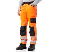 (TG. 41) Portwest PW340 PW3 Hi Vis Pantaloni da Lavoro da Uomo, Arancione/Nero,