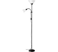 (TG. 41 x 180 centimeters) Brilliant, Lampada piantana con luce da lettura, allu