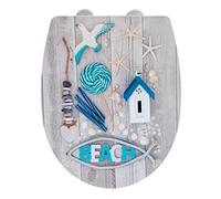 (TG. 41 x 46 x 6) WENKO Sedile WC Beach, con superficie extra lucida - Sedile W