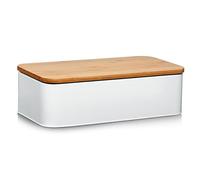 (TG. 42,5 x 23 x 13 cm) Zeller Cassetta per Il Pane, Metallo, Bianco, 42,5 x 23