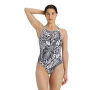 (TG. 42) Arena Swim Pro Back Allover Costume da Bagno Intero, Donna, Bianco/Nero