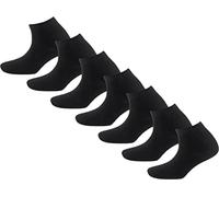 (TG. 43-46) Camano 3023 Ca-Soft Quarter 7 Paar Calzini, Nero (Schwarz (Black 05)