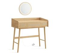 (TG. 43 x 90 x 82 cm) SONGMICS HOME Tavolo da Toeletta con Specchio e Luce, Tavo