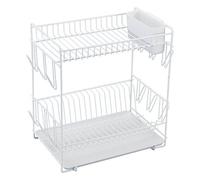 (TG. 43x25x41.5 cm) Sauvic 88980-Scolapiatti, plastificato Bianco, Grande, 43 x