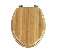 (TG. 44.5 x 37.5 x 5.7 centimeters) Wenko 144726100 Tapa WC Bambus cerezo, Marro