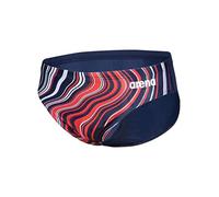 (TG. 44) ARENA Men's Swim Briefs Marbled, Slip Uomo, Navy-red Multi, 44 - NUOVO