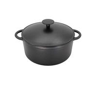 (TG. 44 x 24 x 10 cm) Krüger, 61024, Pentola in ghisa Rustica, 24 cm, Nero (Sch