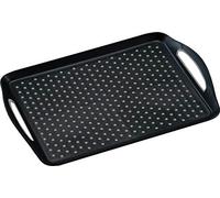 (TG. 45.5 x 32 x 4.5 cm) Kesper-Vassoio Antiscivolo, in plastica, Colore: Nero,