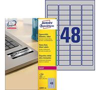 (TG. 45.7 x 21.2 mm) Avery L6009-100 Etichette Ultra Resistenti Poliestere, 100