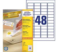(TG. 45,7 x 21,2 mm) Avery Zweckform - Etichette universali per tutte le stamp