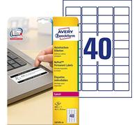 (TG. 45.7 x 25.4) Avery L6145-20 etichetta per stampante - NUOVO