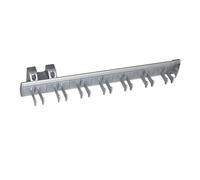 (TG. 450mm) Emuca Porta Cinture Laterale Estraibile per Armadio, Alluminio e pla