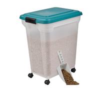 (TG. 45L / 15 kg) Iris Ohyama, Contenitore per Crocchette, 45L/15kg, Blu, Ermeti