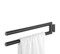 (TG. 46.2 x 2.5 x 9.7 cm) Tiger Porta Asciugamani a Barra Doppia, Metallo, Nero,