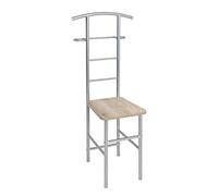 (TG. 46 x 46 x 109 cm) Haku Möbel Cassettone per Uomo, Acciaio, Rovere Allumini