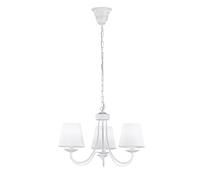 (TG. 47 x 47 x 150 cm) Trio Leuchten Lampadario E14, 28 W, Bianco Opaco, 47
