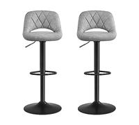 (TG. 47 x 48 x (83-105) cm) SONGMICS Sgabello da Bar, Set di 2 Sedie da Cucina c