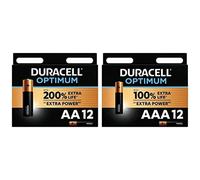 (TG. 48 Batterie) Duracell - 48 Batterie Optimum Alcaline (2x12 AA + 2x12 AAA),