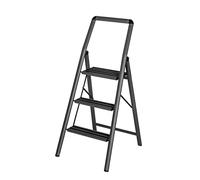 (TG. 48 x 114,5 x 6 cm) WENKO Scala pieghevole in alluminio, compatta a 3 livell
