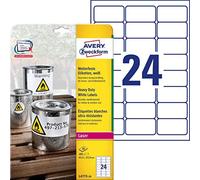 (TG. 480 Stück, 63,5 x 33,9 mm) AVERY/Zweckform, Etichette resistenti alle inte