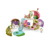 (TG. 49 x 10.4 x 34.5 cm) SCHLEICH Casa dei fiori scintillante con unicorni - NU