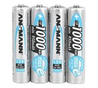 (TG. 4er Pack) ANSMANN Micro AAA Tipo 1000mAh Batteria Ricaricabile ad Alta Capa