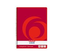 (TG. 4er Packung) Herlitz 297531 - Quaderno con Spirale, a Quadretti, 80 fogli A