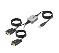 (TG. 4m) StarTech.com Cavo da USB a seriale a 2 porte da 4m, Viti/dadi DB9 inter