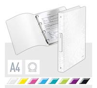 (TG. 4RR) Leitz Raccoglitore ad anelli WOW A4 PP 4RR 25mm, Bianco - NUOVO